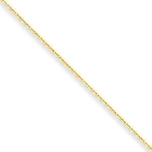   3mm, 10 Karat Yellow Gold, Diamond Cut Cable Chain   18 inch: Jewelry