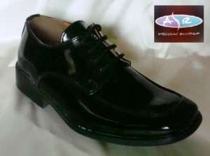 Boys Black Tuxedo Shoes Size 9 10 11 12 13 1 2 3 4 5  