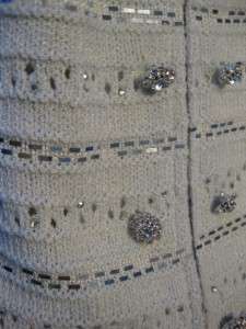 St JOHN Evening Rhinestone Knit Jacket Skirt Suit 4 6  