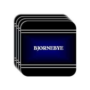   Name Gift   BJORNEBYE Set of 4 Mini Mousepad Coasters (black design