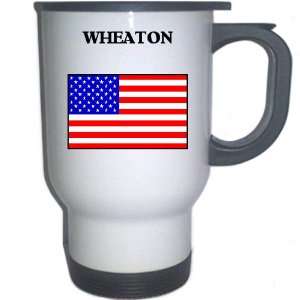  US Flag   Wheaton, Illinois (IL) White Stainless Steel 