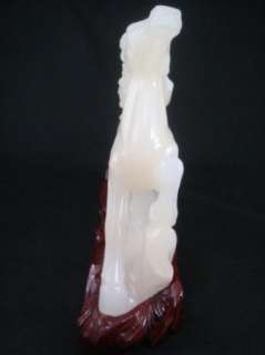   Antique White Imperial Mutton Fat Jade Horse Carving Sculpture 玉