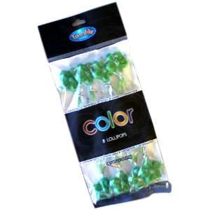 Twinkle Candy Color Flower Lollipops   Green 8ct.  Grocery 