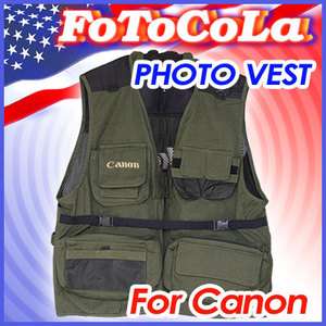 Pro photo vest jacket f Canon 550D 60D 600D 1100D User  