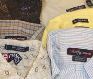 Ralph Lauren, Gant, Chaps etc. LOT 6 Men L/S B/F Medium Shirts (LOT 