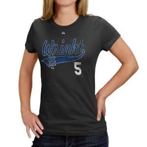   New York Mets Womens Lead Role Black Player Tee: Sports & Outdoors