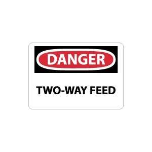  OSHA DANGER Two Way Feed Safety Sign: Home Improvement