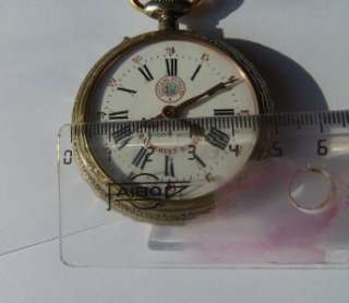 Antique Swiss Systeme Roskopf fancy case pocket watch c 1900s  