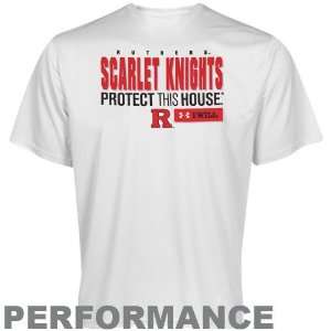  Armour Rutgers Scarlet Knights White Protect This House Performance 