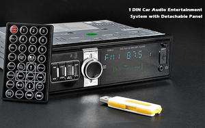 Detachable Panel 1 DIN Car Audio Entertainment System(MP4/DVD/VCD/MP3 