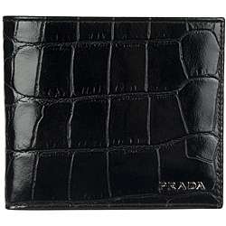 Prada 2M0513 Leather Bi fold Wallet  