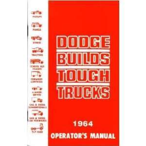    1964 DODGE TRUCK Full Line Owners Manual User Guide Automotive