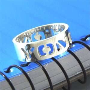   925 Silver Name Ring Any Language Letters Cut 