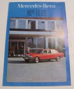 Mercedes Benz 1979 240D, 300D & 250 Limos Brochure  