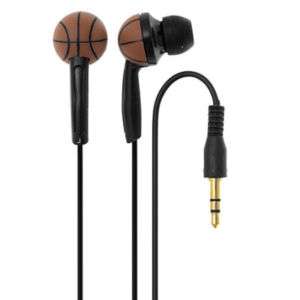 Inner ear BasketBall Black Earplug Headphones Device  