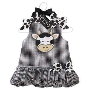  Mud Pie Baby Girls Eieio Cow Bubble Dress: Baby