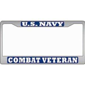  U.S. Navy Combat Veteran License Plate Frame Automotive