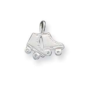  Sterling Silver Roller Skates Pendant Jewelry