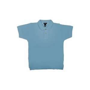  Enza Youth Classic Pique Sport Shirt Light Blue Small 