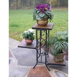 4D Concepts 3 Tier Plant Stand w/ slate top 