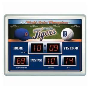 Detroit Tigers MLB 14 X 19 Scoreboard Clock: Sports 