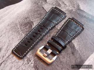   Leather Crocodile Grain Watch Strap for a Bell & Ross BR 01 and BR 03