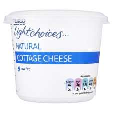 Tesco Light Choices Low Fat Natural Cot Cheese 300G   Groceries 