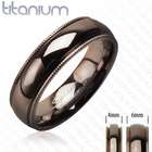 Rings   Titanium Solid Titanium with IP Coffee Gold Ring   Size13