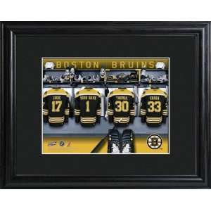  Personalized Boston Bruins NHL Locker Room Print with Wood 