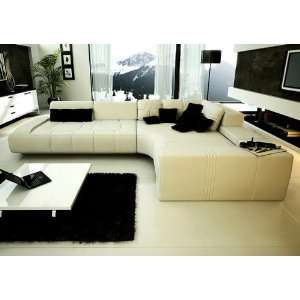  Franco Collection Modern Sectional Sofa   White