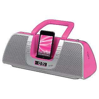 Portable AM/FM iPod® Dock Boombox   Pink  iLive Computers 