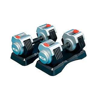 30 Lbs. Click & Go Adjustable Dumbbell Set with Stand  Lifesmart 