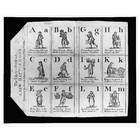   Alphabet illus. with scenes of street criers A thru M   12 letters on