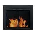 pleasant hearth an 1010 alpine fireplace glass door black small