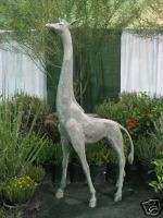 FT Fiberglass STANDING GIRAFFE garden animal statue  