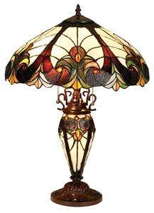 Victorian Stained Glass Tiffany Style Table Desk Lamp Retail $ 995 