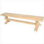 International Concepts Unfinished Solid Wood Trestle Bench (6 Pieces)