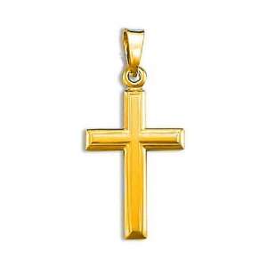  14K White Gold Religious Cross Charm Pendant: The World 