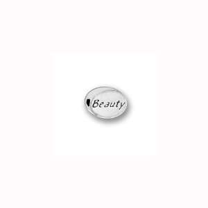  Charm Factory Pewter Beauty Mini Message Bead: Arts 