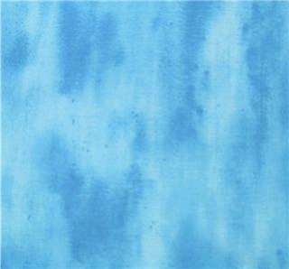 South Seas Imports Cotton Fabric, Soft Blue & White Clouds Skies Fat 