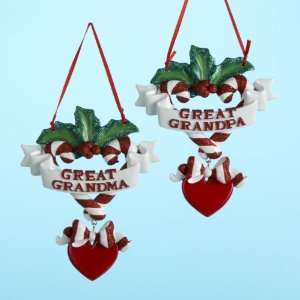 Club Pack of 12 Great Grandma & Grandpa Christmas Ornaments for 