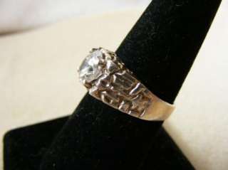 63 925 Sterling CZ Ring size 8.5 Vintage Estate Jewelry  