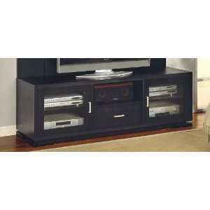   Black Finish Plasma TV Stand Console Table: Home & Kitchen