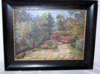 Reihenboch/Oil Painting/Antique/German/Impressionist Landscape/Large 