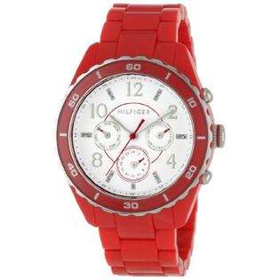 Tommy Hilfiger Red Band White Dial 1781094 Womens Watch at 