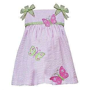 Toddler Girls Butterfly Applique Seersucker Dress  Rare Too Baby Baby 