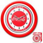 Quality Coca Cola Clock with White Neon   1950s Style   12 Inch