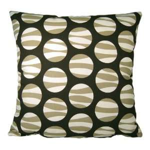 16 Inch Brown Circles Decorative Pillow Cover 