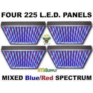  Four Pack   LED Mixed Red/Blue Panel Grow Light Patio 