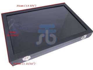   slot and Multi function Jewelry Glass Top Lid Display Box Case  